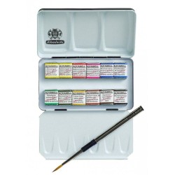 Boîte métal aquarelle extra-fine Horadam Schmincke en 1/2 godets