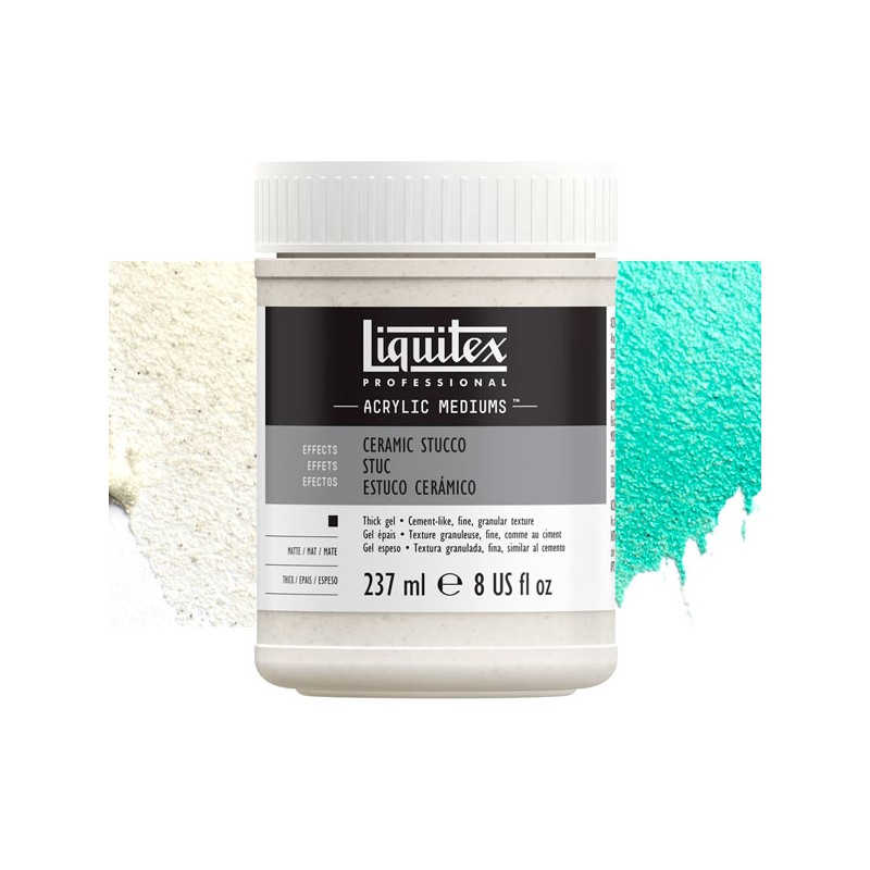 Médium gel de texture stuc Liquitex, pot 237 ml
