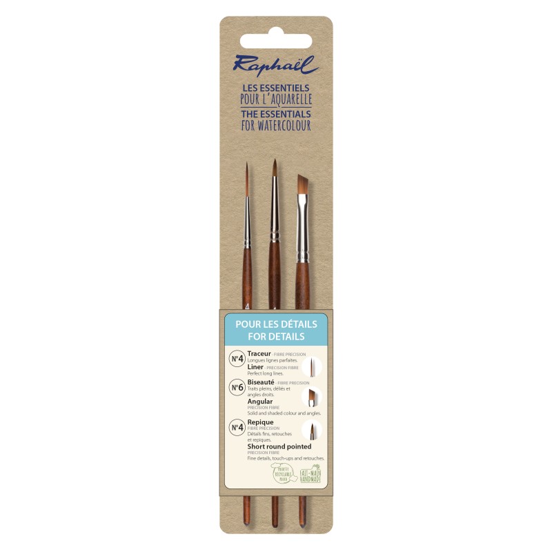 Set de 3 pinceaux aquarelle Précision - Les détails spécifiques