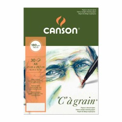 Bloc à dessin "C" à grain" 180 g/m², 30 fls spiralées
