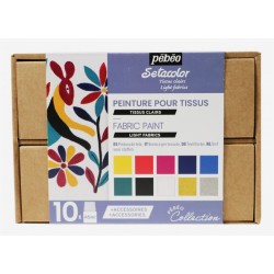 Coffret Collection peinture Sétacolor Tissus clairs 10x45 ml