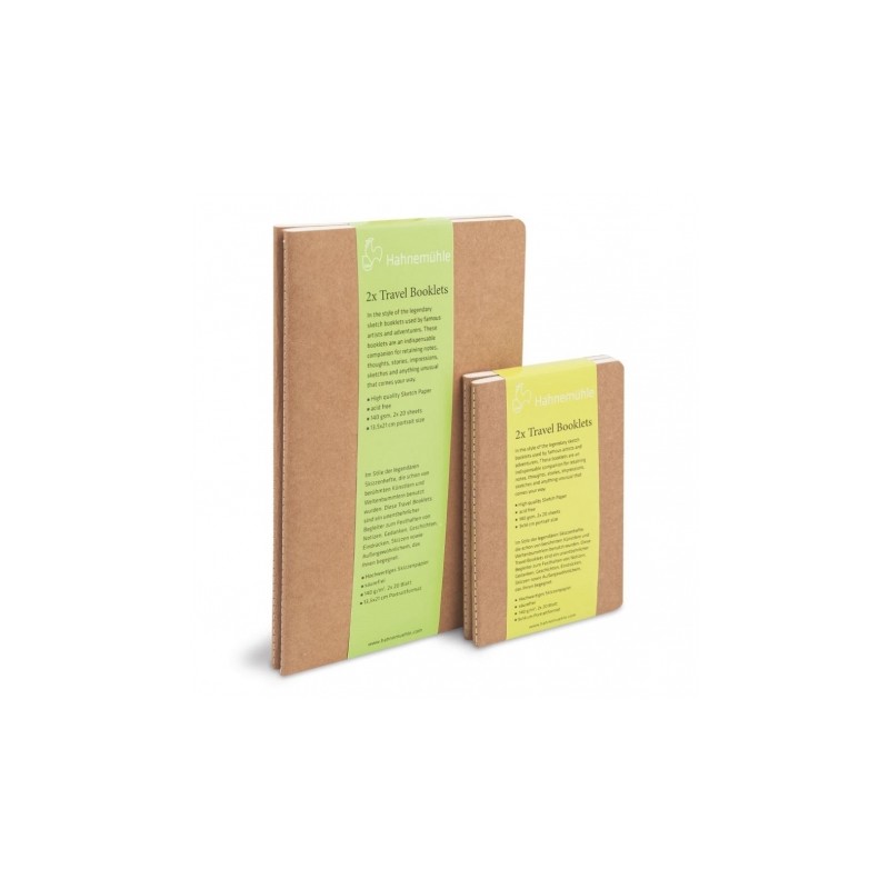 Carnets de voyage Hahnemühle Travel Booklets 140g/m², 2x 20 fls cousues