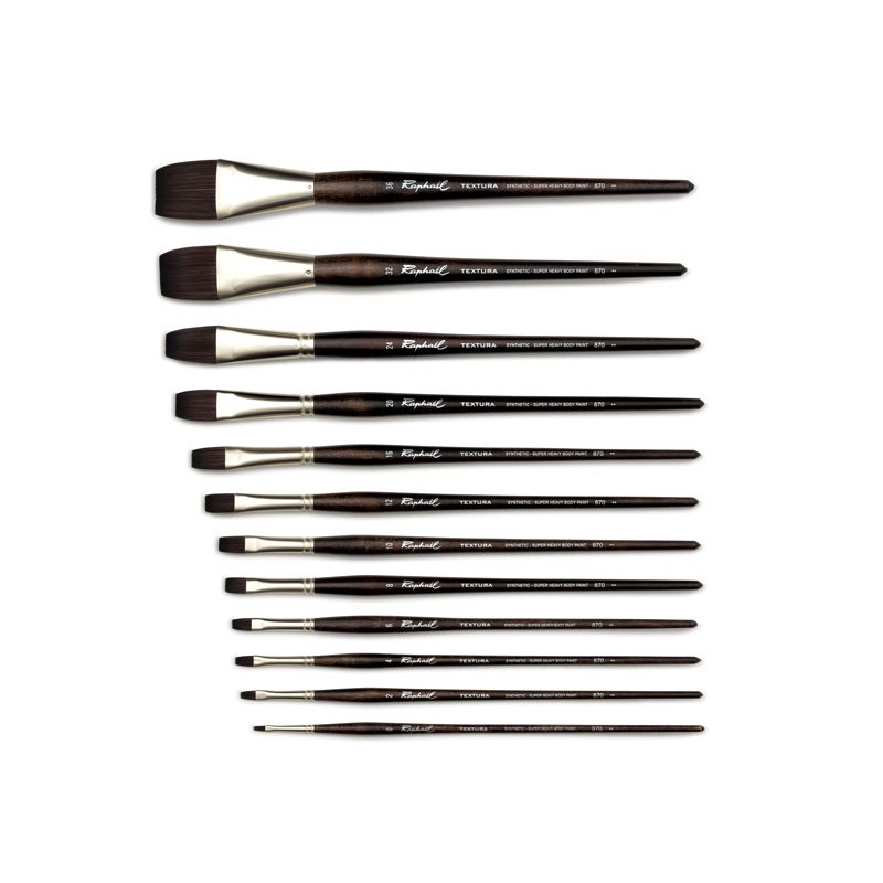 Brosse plate Textura en fibres synthétiques, série 870