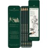 Boîte métal crayons graphite Castell 9000 x6 pcs