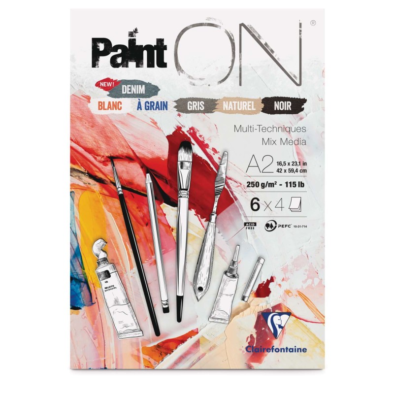 Bloc multi-technique Paint On N°6 250 g/m², 6x 4 fls