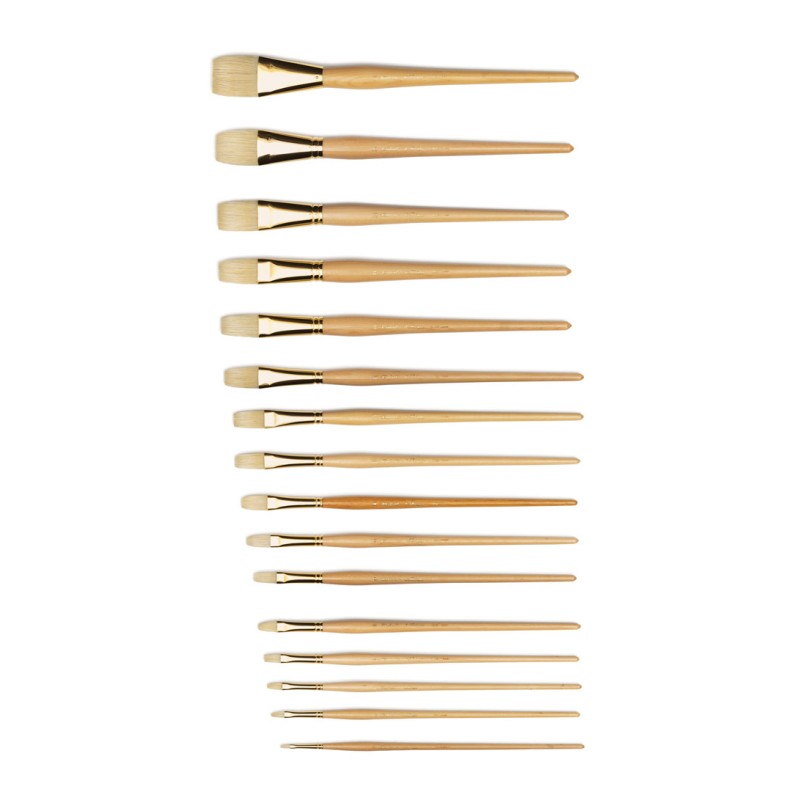 Brosses plates et longues D'Artigny en soie cambrée, série 359