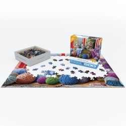 Puzzle 500 pièces - Chatons Au Tricot