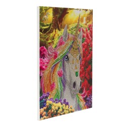 Kit tableau à diamanter Crystal Art 40x50cm - Licorne