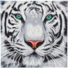 Kit tableau à diamanter Crystal Art 30x30cm - Tigre des neiges
