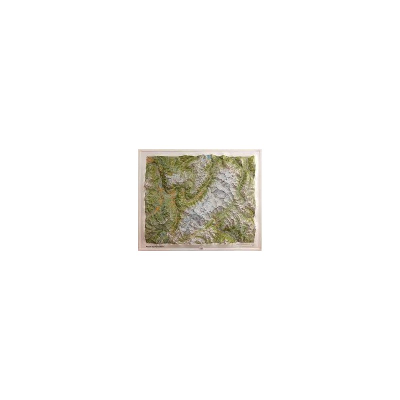 Carte en relief IGN Massif du Mont-Blanc - 94x114cm
