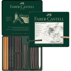 Boite métal fusain Pitt Monochrome x24 pcs