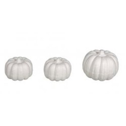 Lot de 3 courges en polystyrène assorties