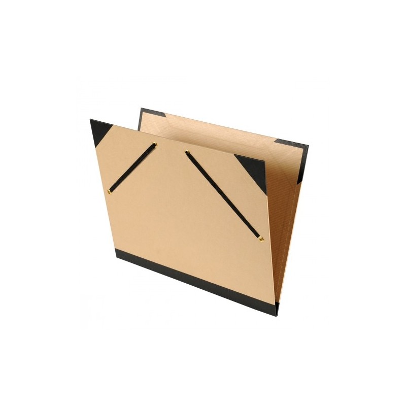 Carton à dessin Kraft naturel avec élastiques