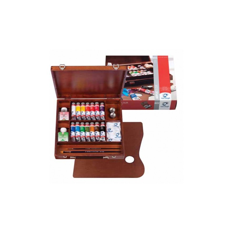 Coffret bois Inspiration acrylique Van Gogh