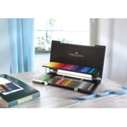 Coffret en bois de 120 crayons permanents Polychromos