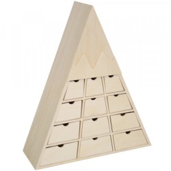 Calendrier de l'Avent Montagne - 40.5x34x12.5 cm
