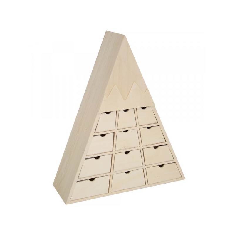 Calendrier de l'Avent Montagne - 40.5x34x12.5 cm