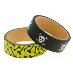 Masking tape 15mm x5m 2 rouleaux - Halloween Têtes de mort