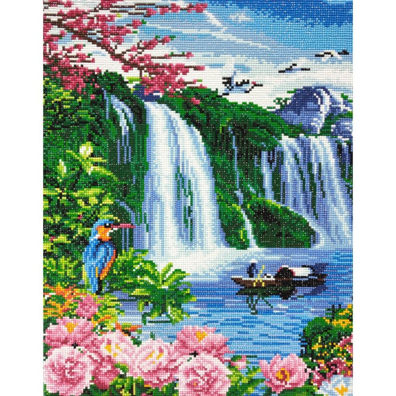 Kit tableau à diamanter Crystal Art 40x50cm - Cascade