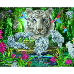 Kit tableau à diamanter Crystal Art 40x50cm - Jungle exotique