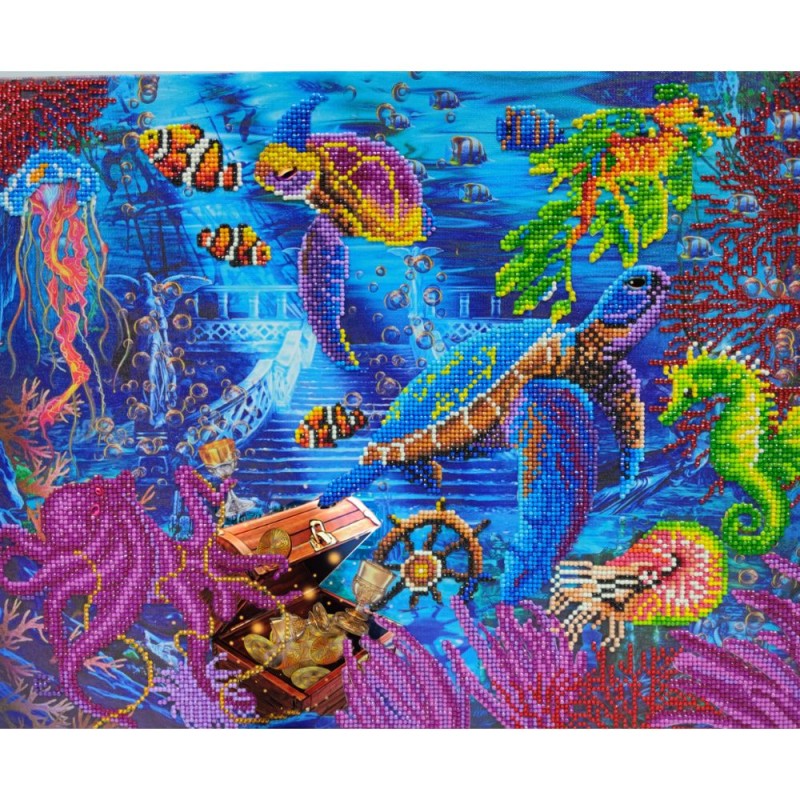 Kit tableau à diamanter Crystal Art 40x50cm - Sous l'océan