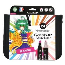 Trousse Manga Colors de 24 marqueurs Graph'It