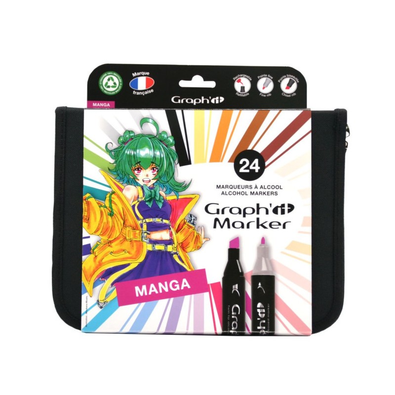 Trousse Manga Colors de 24 marqueurs Graph'It