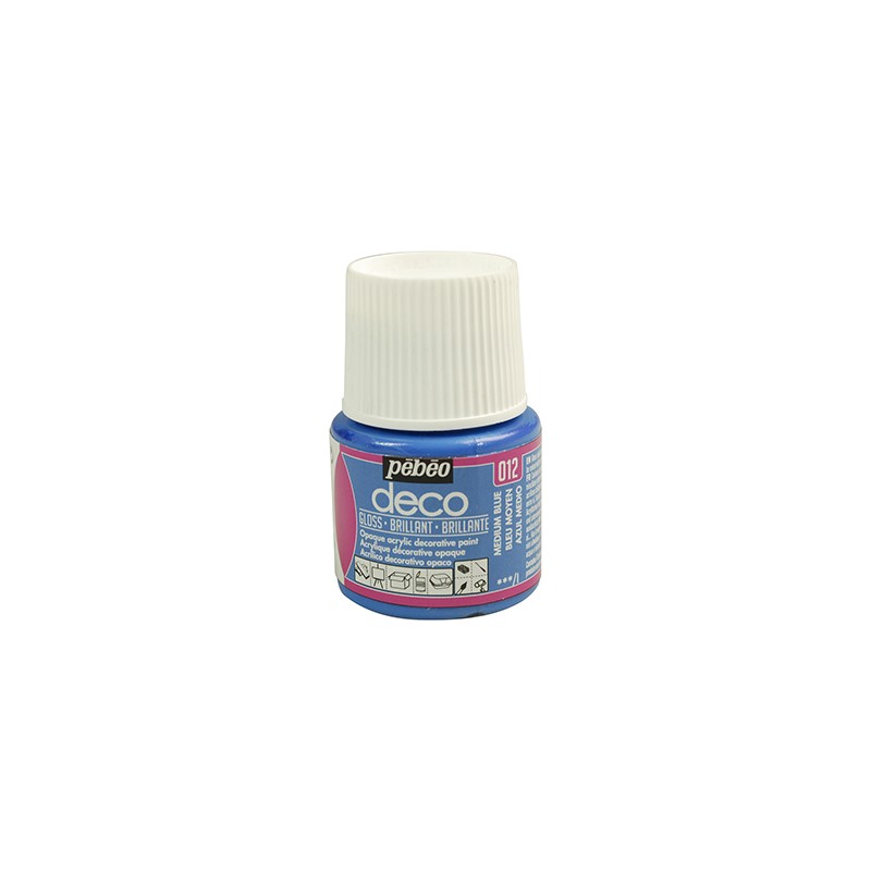 Peinture Déco brillante Pébéo, flacon 45 ml