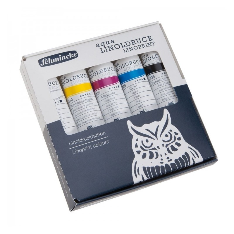 Sets d'encres extra-fine linogravure Aqua-Lino, tubes 20ml