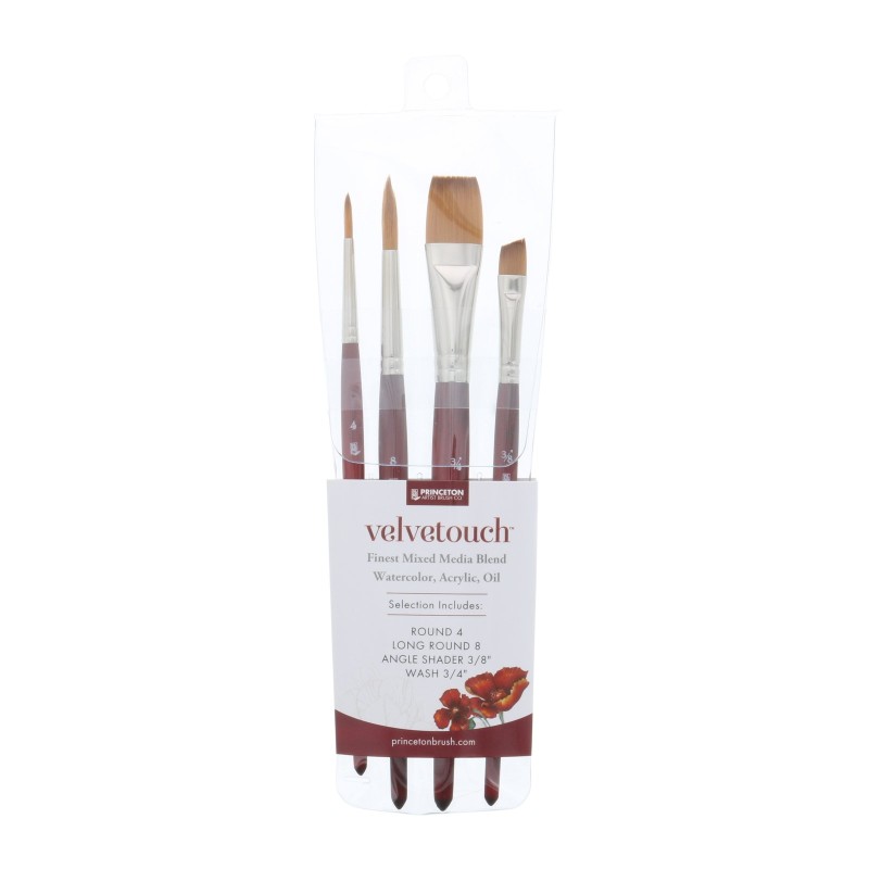 Set Professionnel pinceaux multi-techniques Velvet Touch x4 pcs