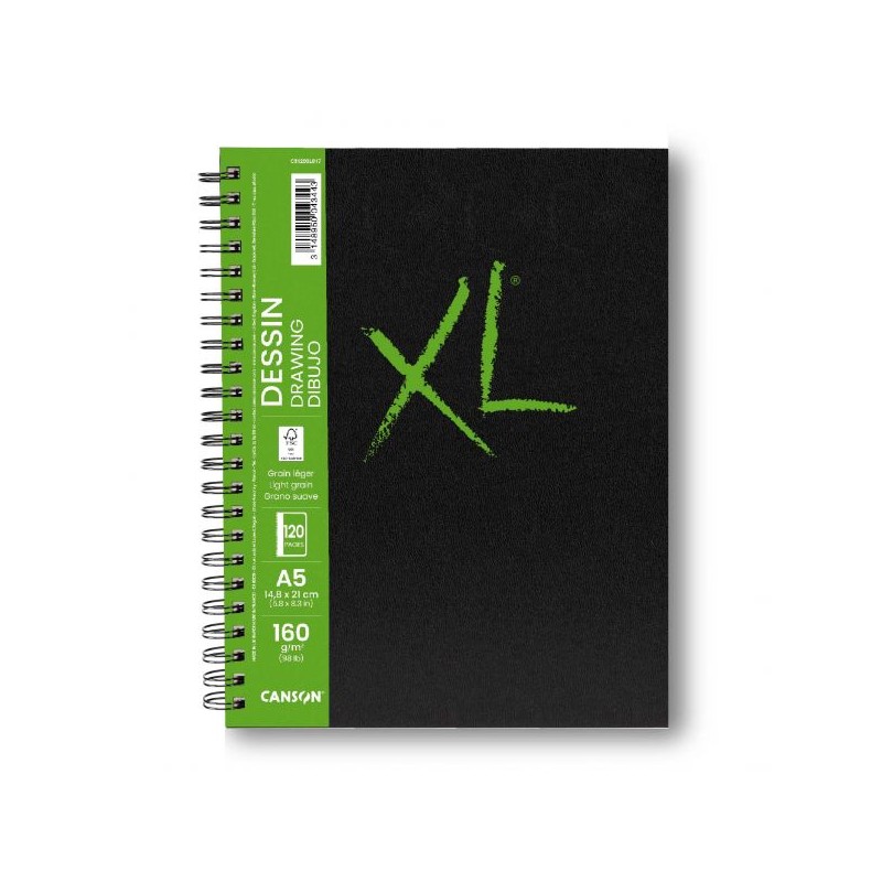 Carnet XL Dessin 160 g/m² Canson, feuilles spiralées