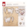 Set de pièces en bois à insérer coeur, Jeunes mariés, Ø10cm