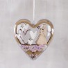 Set de pièces en bois à insérer coeur, Jeunes mariés, Ø10cm