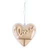Set de pièces en bois à insérer coeur, Love, Ø10cm