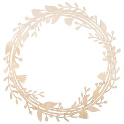 Couronne de fleurs en bois ø31cm