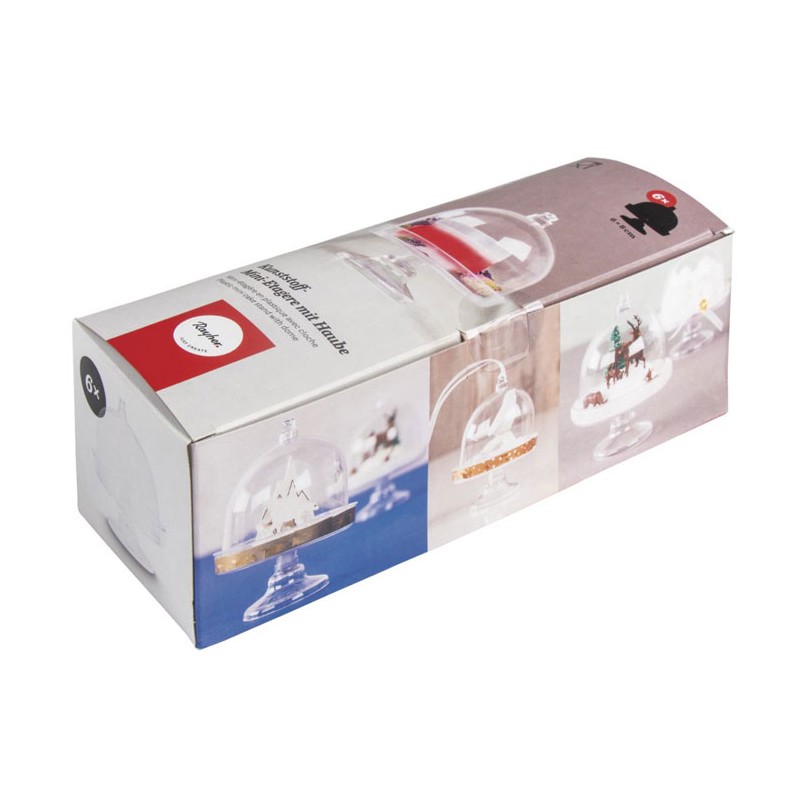 Mini-étagères en plastique avec cloches x6pcs