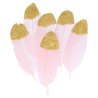 Plumes paillettes x6pcs - Lovely Swan