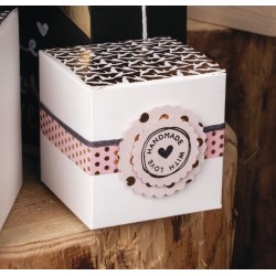 Boîtes pliantes blanches en carton 7,5x7,5cm x12pcs