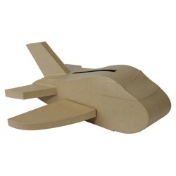 Urne avion en papier maché