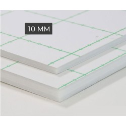 Carton mousse adhésif blanc 10 mm - 100x140 cm