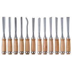 Trousse de 12 outils d'initiation à la sculpture sur bois