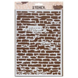 Pochoir à texture Mur en briques - A4