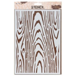 Pochoir à texture Veines de bois - A4
