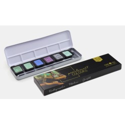 Boîte métal de 6 couleurs aquarelle Finetec