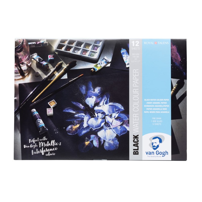 Blocs papier aquarelle noir Van Gogh 360g/m²