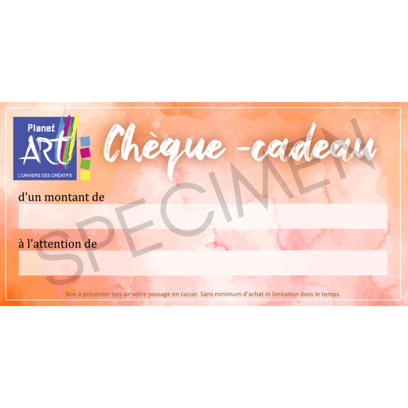 Chèques-cadeaux Planet Art