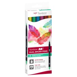 Sets de 6 feutres pinceaux double-pointes ABT