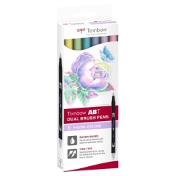 Sets de 6 feutres pinceaux double-pointes ABT