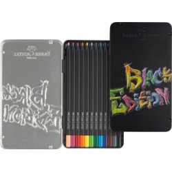 Boîte métal de crayons de couleur Black Edition