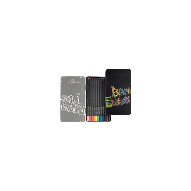 Boîte métal de crayons de couleur Black Edition